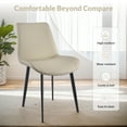 thumbnail image 5 of Dining Chairs Set of 4, Modern Kitchen Dining Room Chairs, Upholstered Dining Accent Side Chairs in PU Leather Cushion Seat and Sturdy Metal Legs, 5 of 9