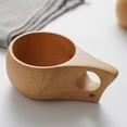 thumbnail image 4 of 160ml Tea Cup Delicate Texture Smooth Surface Solid Pattern with Handle Hole Design Drinking Kitchen Supplies Japanese-Style Wood Coffee Mug for Camping, 4 of 7