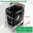 thumbnail image 5 of Ormeli Pull Out Trash Can Under Cabinet Adjustable Garbage Slideout Shelf For Kitchen Roll-Out Sliding Rack For Waste Can Under Kitchen Sink/Panty Trash Can Not Included, 5 of 5