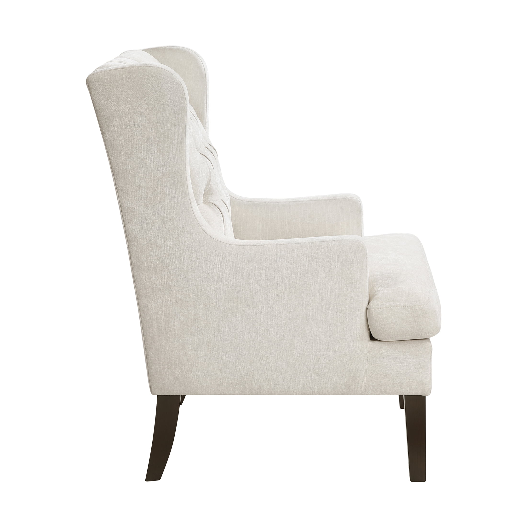 OakvillePark Velloria Textured Fabric Tufted Back Accent Chair, Beige