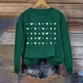 thumbnail image 1 of Meichang Chandails de la Saint-Valentin pour Femmes Sweat-Shirt Graphique Cœur d'Amour Col Rond Décontracté Manches Longues Cadeaux de la Saint-Valentin Pull Sweat-Shirts Liquidation de Printemps, 1 of 4