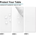thumbnail image 3 of White Rectangle Tablecloth - Waterproof and Spillproof Washable Fabric Table Cloth for Dining Room Kitchen Party and Outdoor, 60 x 84 Inch, 3 of 5