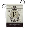 thumbnail image 2 of Breeze Decor 80198 Nautical P Monogram 2-Sided Impression Garden Flag - 13 x 18.5 in., 2 of 2