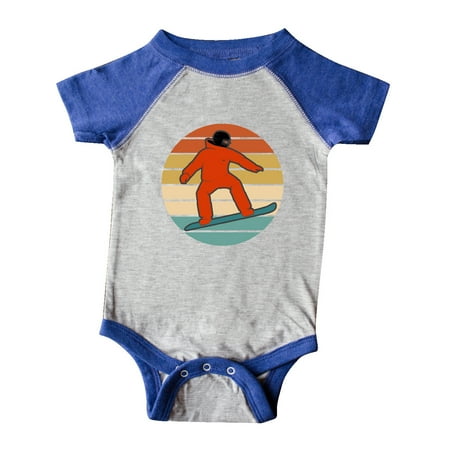 

Inktastic Snowboarding Retro Sunset Snowboarder Gift Baby Boy Bodysuit