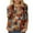 Khaki 02, variant on Wancir Womens Tops 3/4 Sleeve Shirts Round Neck Loose Casual Blouses Floral Print Tshirts