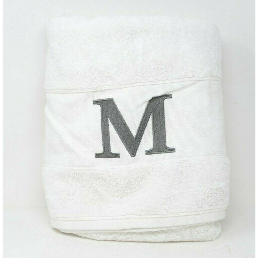 Avanti Turkish Cotton Monogrammed "M" Bath Towel 30" x 54" Walmart