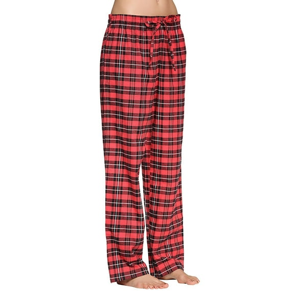 CYZ Women's 100% Cotton Super Soft Flannel Plaid Pajama/Louge Pants
