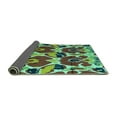 thumbnail image 2 of Ahgly Company Indoor Square Abstract Turquoise Blue Modern Area Rugs, 8' Square, 2 of 4