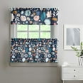 thumbnail image 1 of Retro Farmhouse Curtains 24 Inch - 3 Panel Vintage Floral Set with Bohemian Wildflowers, Rod Pocket Window Treatment, 1 of 5