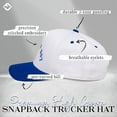 thumbnail image 3 of Los Angeles Hat, Upside Down Embroidered City Name Trucker Cap, Funny Retro Snapback Hat For Men And Women, Cool Urban Statement Hat, 3 of 5