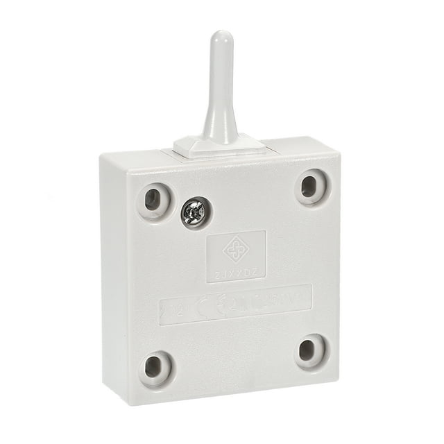 Interruptor de luz de puerta de armario Unique Bargains Momentáneo Interruptores de armarios Normalmente Cerrados 110-250V 2A Blanco
