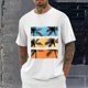 thumbnail image 1 of Tops para hombre, blusas y camisas de cuello redondo y manga corta para hombre, blusas casuales de moda con cuello redondo y estampado para hombre, blusas de poliéster para hombre., 1 of 5