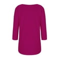 thumbnail image 4 of Aofany Women's Plus Size 3/4 Sleeve Casual Tunic Tops Solid Color Blouses Henley T Shirts for Women, 4 of 4
