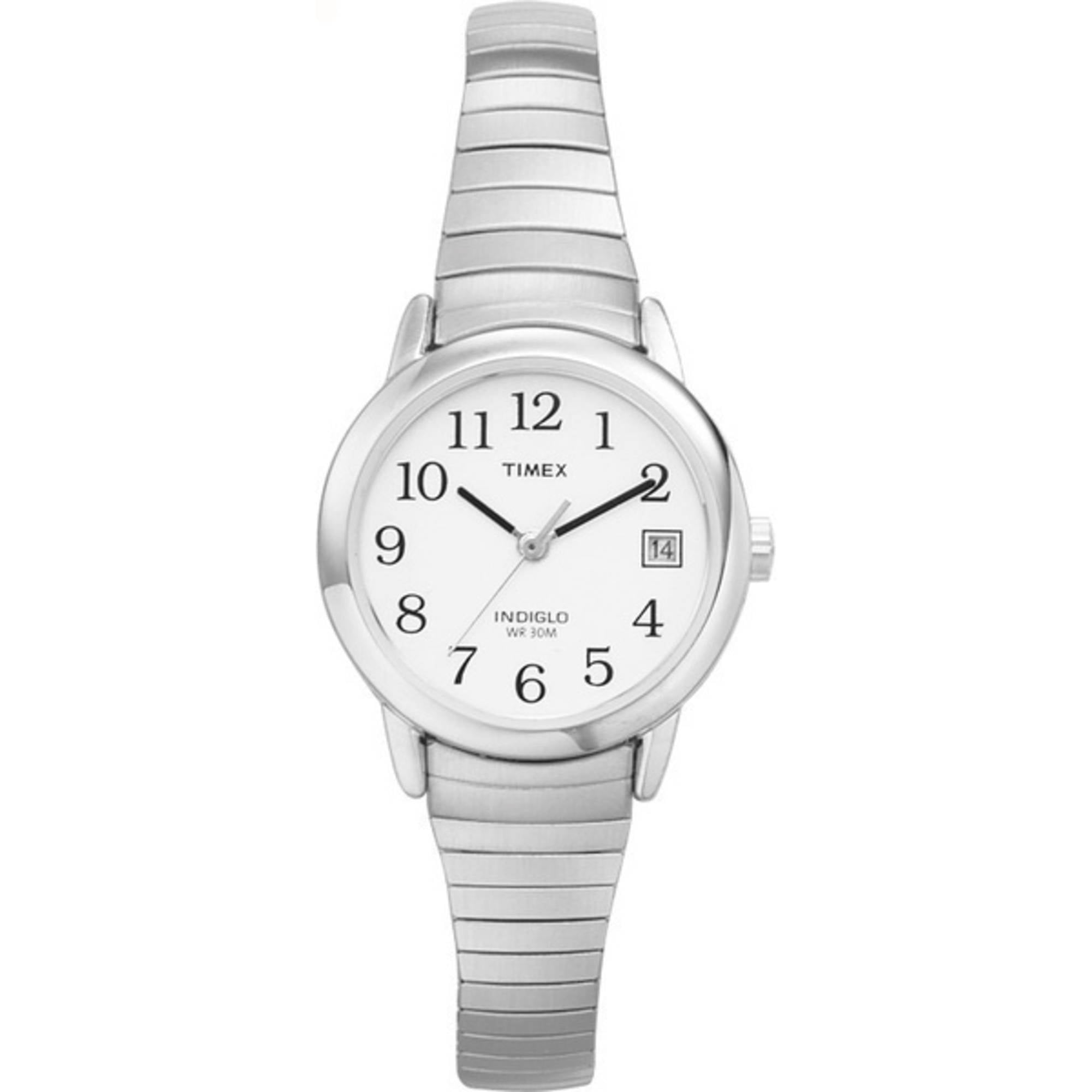 Timex Women's Easy Reader Watch, Silver-Tone Stainless Steel Expansion Band by Timex