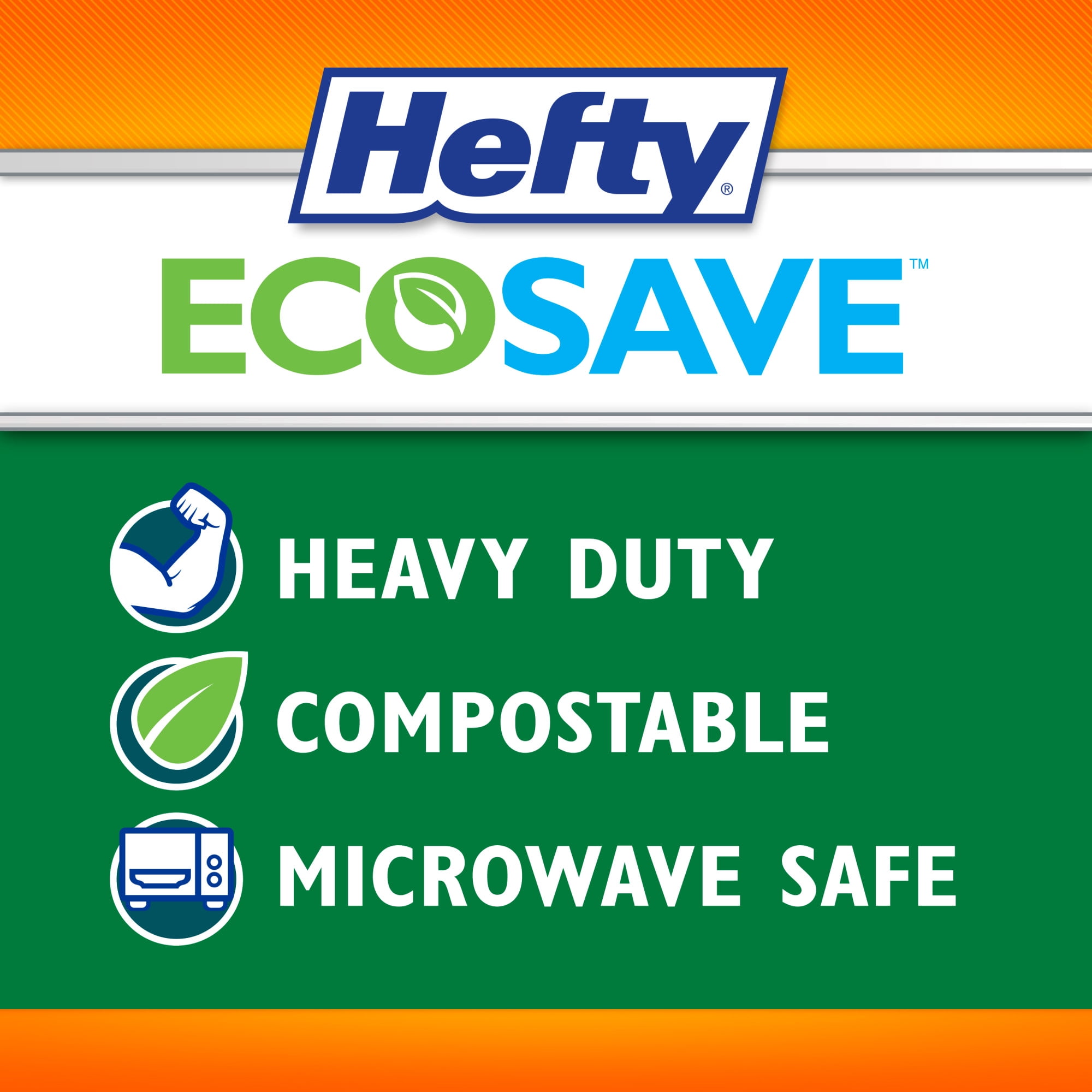 (2 pack) Hefty ECOSAVE Compostable 5-Compartment Paper Trays, 12 Count