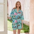 thumbnail image 2 of Pijama de seda de hielo para mujer, traje de manga larga con diseño de nicho, estilo Ins, primavera y verano, 2023, 2 of 4