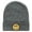 Black Marled, variant on Smile Face Embroidered Long Beanie - Black OSFM