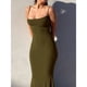thumbnail image 4 of Vestido de color puro, vestido de tirantes finos con tirantes finos para mujer Vestido de tirantes finos con tirantes finos True Excellence, 4 of 7