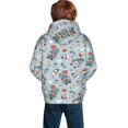 thumbnail image 3 of Bingfone Winter Gnome And Snowman Pattern Youth Classic Hoodies Soft Hooded Pullover Sweatshirts for Girls and Boys, 3 of 6