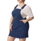 thumbnail image 2 of Plus Size Overall Dress for Women Chambray Jean Denim Suspender Dresses Blue 3X, 2 of 7