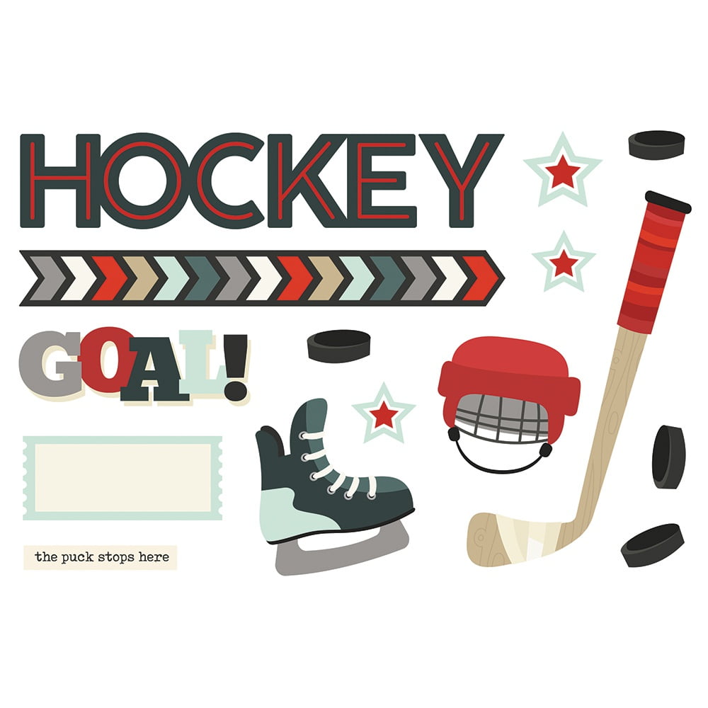 Simple Stories Simple Pages Page Pieces-Hockey