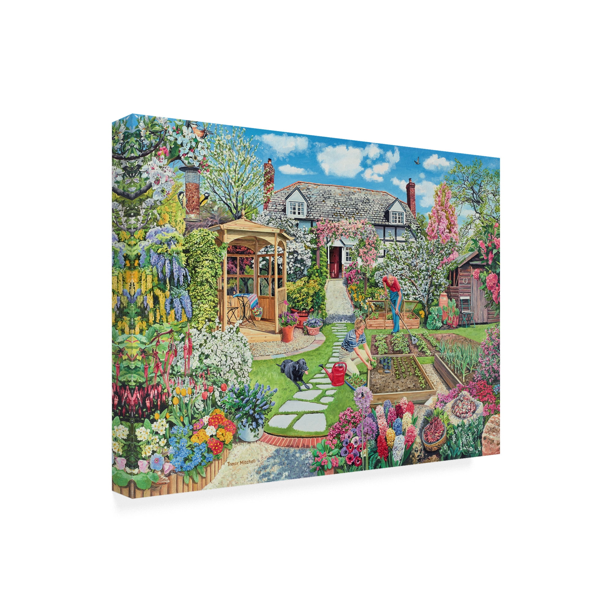 Trademark Fine Art 'A Spring Garden' Canvas Art by Trevor Mitchell