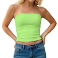 thumbnail image 2 of Lutiedan Tube Tops for Women Strapless Sleeveless Basic Crop Tops Backless Going Out 2026 Y2k Spring Outfits Slim Fit Summer Bandeau Clothes, 2 of 9