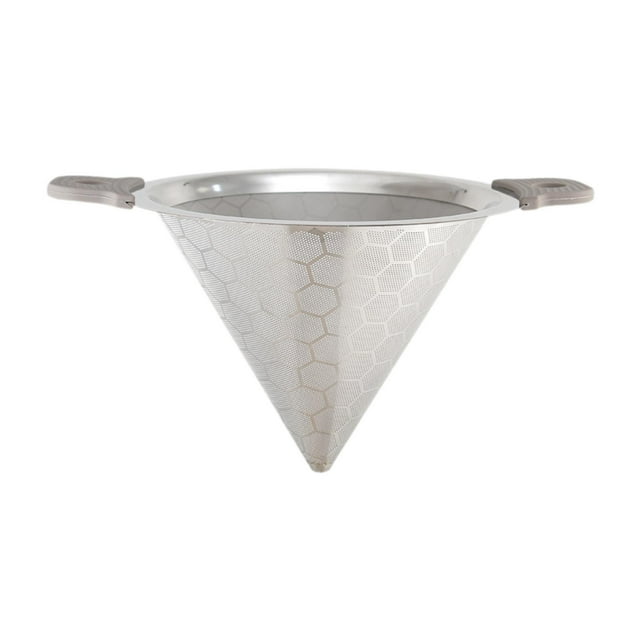 Filtro de leche de soja de malla fina, filtro de café, portavasos, doble asa, colador de café, embudo, gotero de café de malla para cocina de té