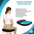 thumbnail image 4 of Sealy Memory Foam Car Seat Cushion – Gel Seat Cushions for Office Chairs, Tailbone Pain Relief Cushion, Cooling Pillow, Slim Fit Car Seat, 4 of 7