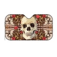 thumbnail image 2 of ZNDUO Car Windshield Sun Shade, Cupid Heart Arrow Floral Skull Pattern Windshield Sun Shade UV Rays and Heat Sun Visor Protector Foldable Windshield Sun Shade, Medium Size, 2 of 8