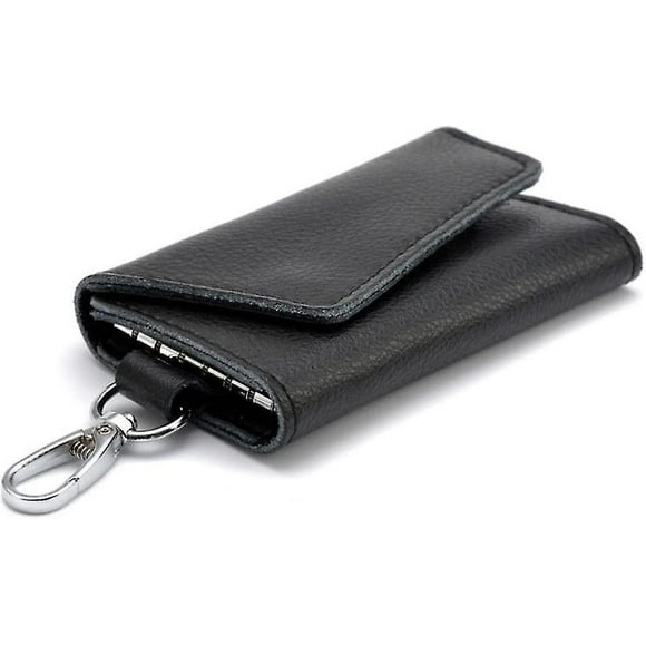 Leather Key Case, Leather Key Pouch (black)
