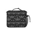 thumbnail image 3 of Moth and Flower Gothic Pattern Insulated Lunch Bag with Shoulder Strap and Bottle Holder,Bento School Lunch Bag Box,11x9.5x3.5 Inches, 3 of 5