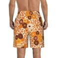 thumbnail image 3 of Bixox Men's Hippie Ditsy Floral printing Casual Classic Fit Short Summer Beach Shorts, 3 of 6