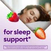 vitafusion Max Strength Melatonin Sleep Aid ملاحق الصمغ ، نكهة الفراولة ، 10 ملغ ، 100 كونت