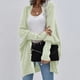 thumbnail image 3 of Qarigey Cárdigan de poliéster para mujer, suéter portátil con estilo, lavable, transpirable, a la moda, para exteriores, suéteres abiertos Abrigos y chamarras Verde claro, 3 of 4