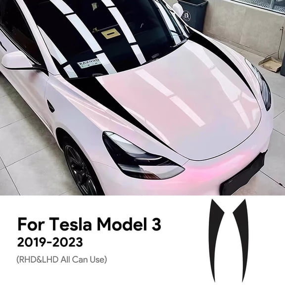 For Tesla Model 3 2019-2023 Model Y 2020 2021 2022-2024 Car Hood Bonnet Decoration Stickers Trim Strips Accessories
