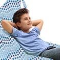 thumbnail image 1 of Abstract Lounger Chair Bag, Geometric Rounded Little Square Forms in Gradient Tones Ocean Mosaic Art Deco, High Capacity Storage with Handle Container, Lounger Size, Blue and White, by Ambesonne, 1 of 5