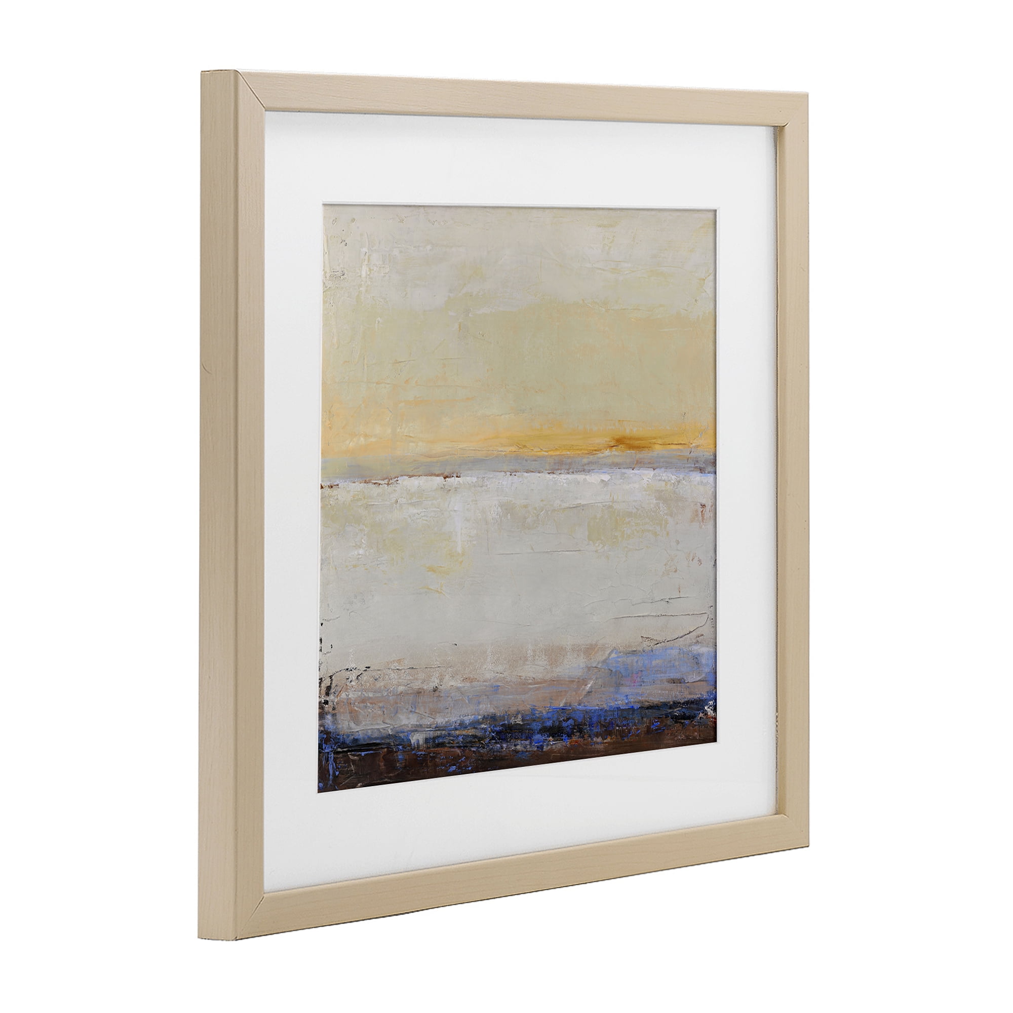 Sweeping Subtle Horizon Birch Framed Print Under Glass, design by Design Fabrikken