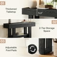 thumbnail image 3 of Finmind 41.34-Inch Farmhouse Console Table, 2-Tier Narrow Sofa Table Behind the Couch, Entryway Furniture with Storage Shelves for Living Room, Hallway, Foyer, Natural Brown, 3 of 8