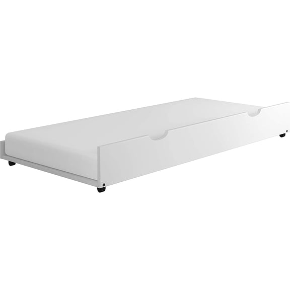 Bunk Bed Kingdom Roll Out Trundle, Twin, White