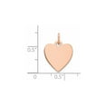 thumbnail image 2 of FJC Finejewelers 14 kt Rose Gold Plain .013 Gauge Engraveable Heart Disc Charm 24 mm x 20 mm, 2 of 4