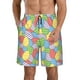 thumbnail image 1 of Balery Colorful Easter eggs Traje de Baño Estilo Hawaiano para Hombre, Shorts de Secado Rápido con Bolsillos-Large, 1 of 6