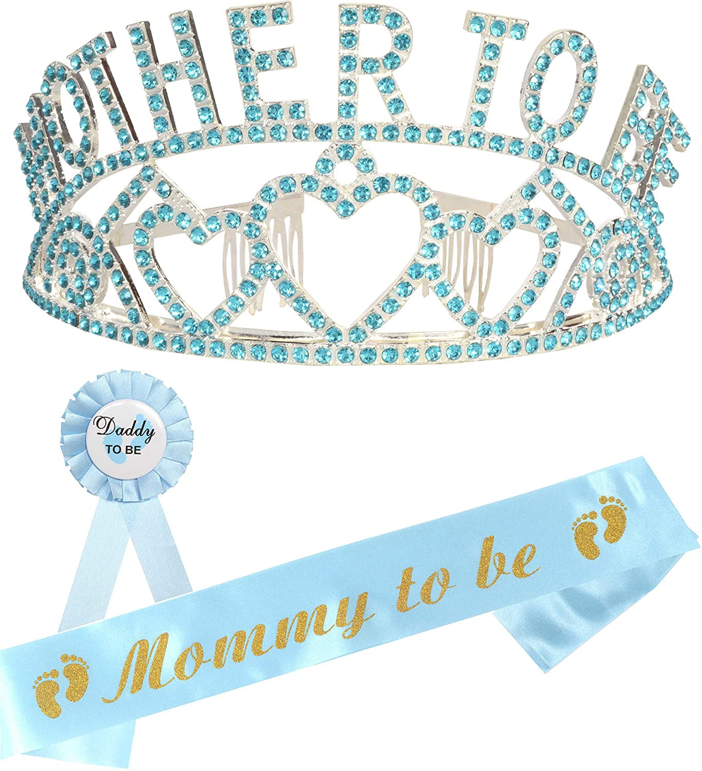 Baby Shower SASH & MUG Mummy To Be New present gift BLUE BABY BOY 