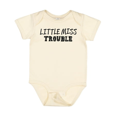 

Inktastic Little Miss Trouble Girls Baby Bodysuit