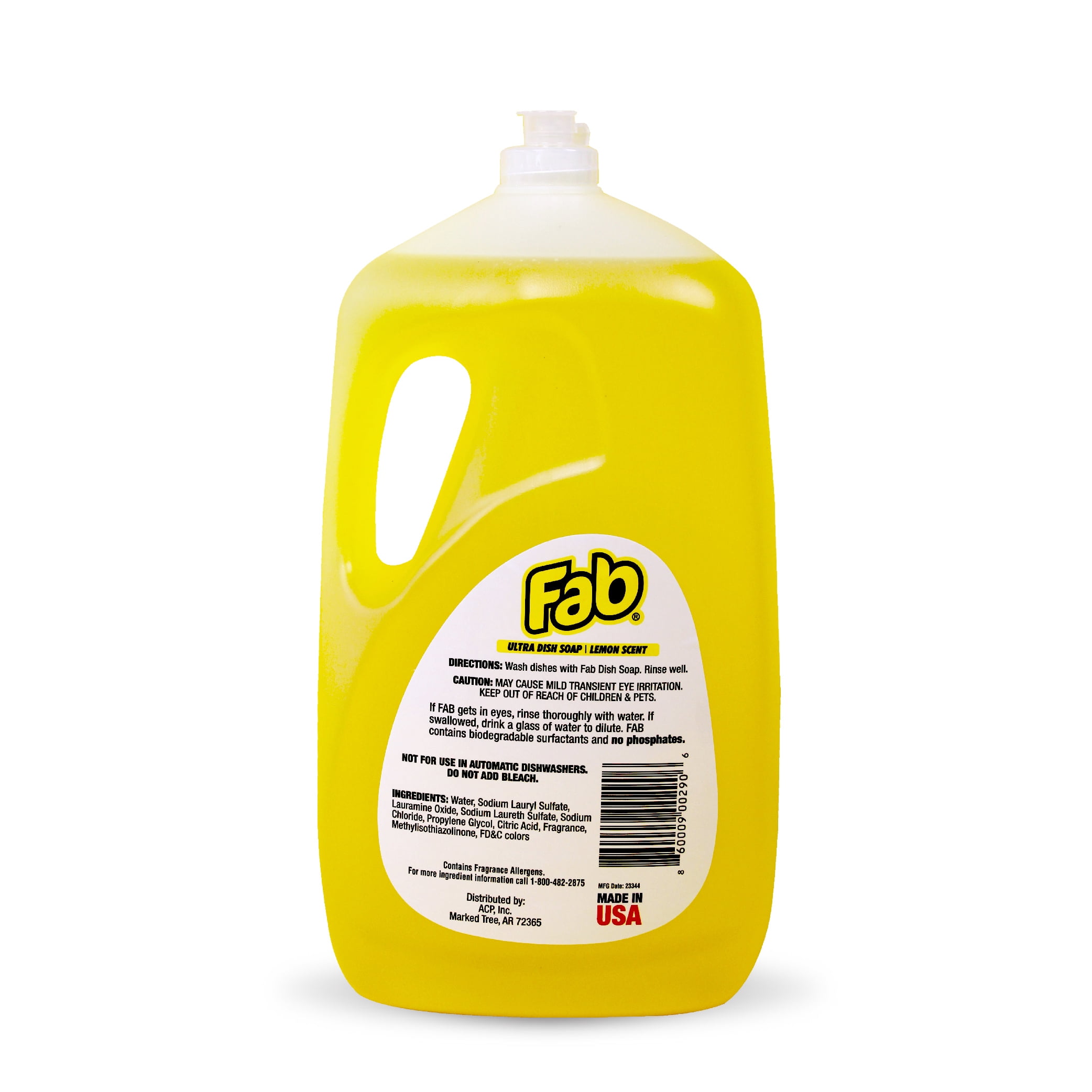 Fab Dishwashing Liquid Dish Soap, Lemon Scent, 90 fl oz (Pack of 2)