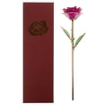 thumbnail image 1 of Rosa de plástico lacada floreciente, regalo de aniversario de cumpleaños, día de San Valentín, con bolsa de recuerdo (púrpura), Color de caja aleatorio, 1 of 5