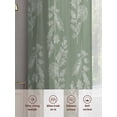thumbnail image 6 of Dark Green Botanical Sheer Curtains 54 Inch Length 2 Panels Set Window Treatments, Pastoral Elegant Spring Floral Rod Pocket Semi Curtains for Living Room/Bedroom/Kitchen Décor, 104"W x 54"L, 6 of 7