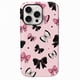 thumbnail image 3 of SKLYDDI Funda para iPhone 17 Pro Max, Diseño de Moños Negros y Lunares Rosas, 3 of 7