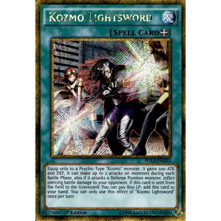 YuGiOh Premium Gold: Infinite Gold Gold Secret Rare Kozmo Lightsword PGL3-EN033