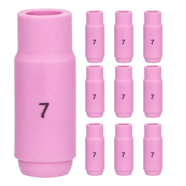 Kenally 10 Uds 10N50 No.4 copa de boquilla TIG copa de boquilla de alúmina copa de boquilla de soplete de soldadura púrpura para soplete de soldadura Herramientas y ferretería Numero 5 Kenally TO005541-05